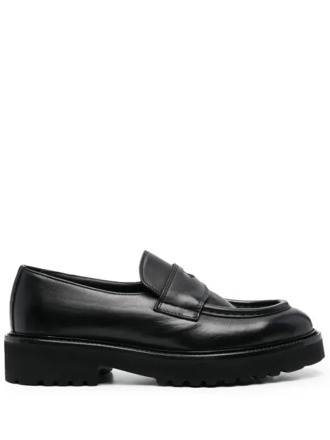 Doucal's ridged-sole detail loafers Black DD8582PHILUF201NN00