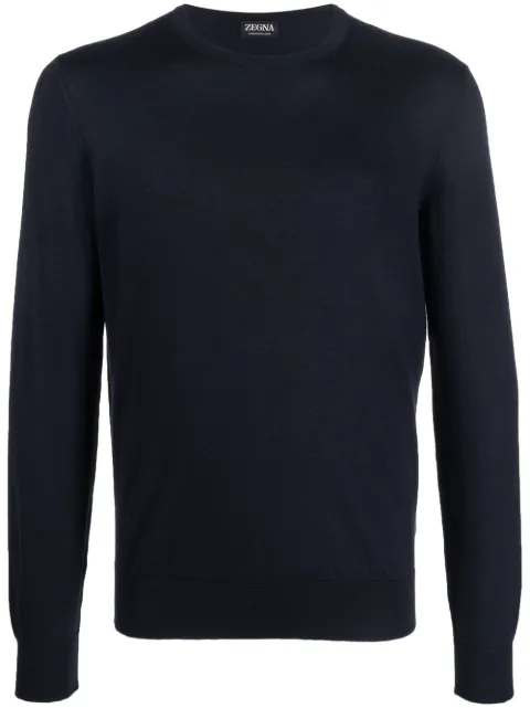 Zegna crew-neck sweater Blue E8J00110