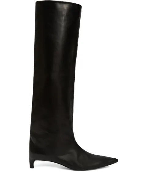 Jil Sander leather knee-high boots Black J15WW0009P4833
