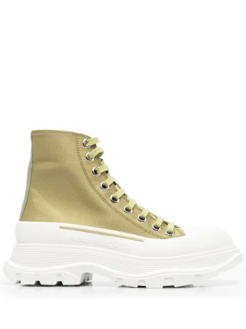 Alexander McQueen Tread Slick lace-up fastening sneakers Green 697080W4U31