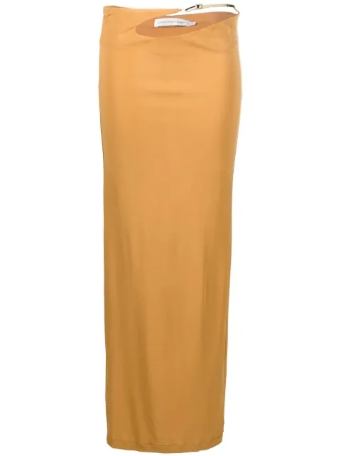 Christopher Esber sculpted-strap column maxi skirt Neutrals SS22SK20