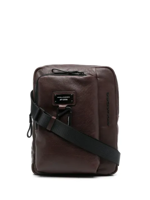 PIQUADRO logo-plaque detail messenger bag Brown CA1816AP