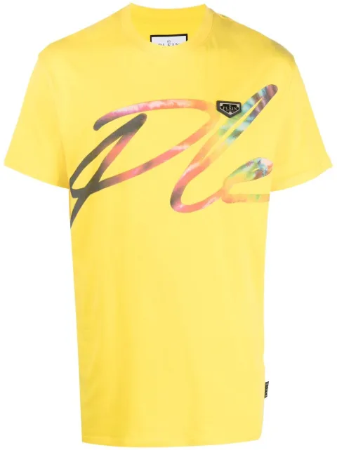 Philipp Plein SS Signature cotton T-shirt Yellow UABCUTK0070PJY002N