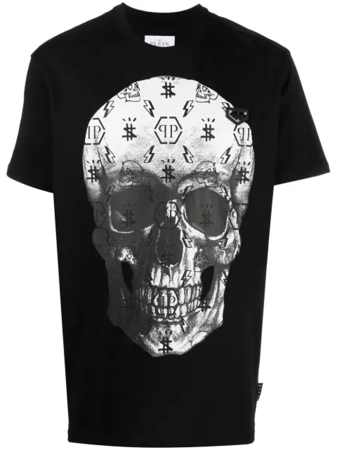 Philipp Plein skull-graphic T-shirt Black UABCUTK0033PJY002N