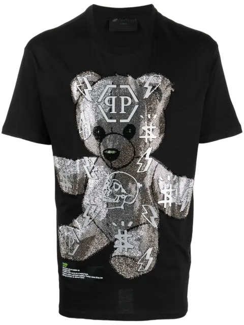 Philipp Plein Teddy Bear short-sleeve T-shirt Black UABCMTK4579PJY002N