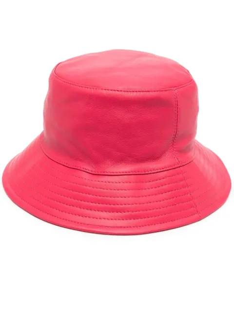 Yves Salomon tonal-stitching bucket hat Pink 22WAA004XXAPXX