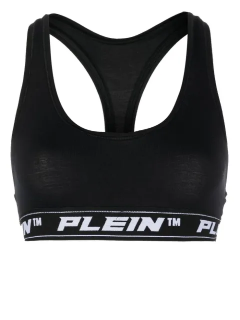 Philipp Plein logo-underband sports bralette Black UABCWUZ0051PTE003N