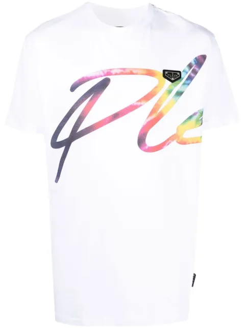 Philipp Plein logo-print detail T-shirt White UABCUTK0070PJY002N