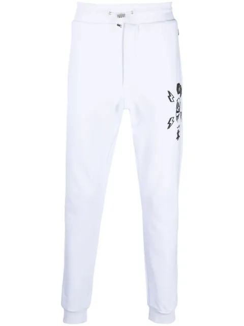 Philipp Plein Hexagon tapered track pants White UABCMJT2106PJO002N