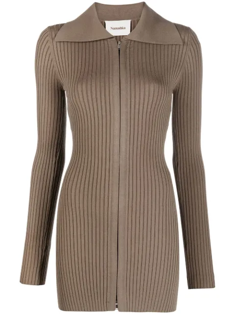 Nanushka ribbed-knit top Green NW22PFSW00566