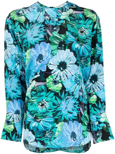 Stella McCartney floral-print silk blouse Blue 6T00193AS201