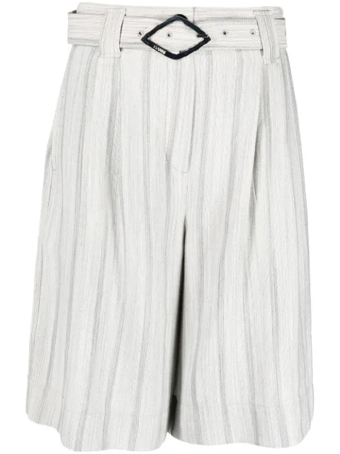 GANNI knee-length belted shorts Grey F7182