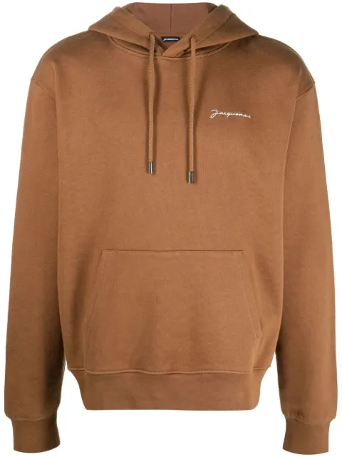 Jacquemus Le Sweatshirt Brodé hoodie Brown 226JS3102120