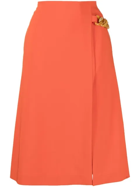 Stella McCartney Falabella chain A-line skirt Orange 6300093AU701
