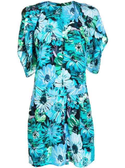 Stella McCartney floral-print silk mini dress Blue 6A00353AS201