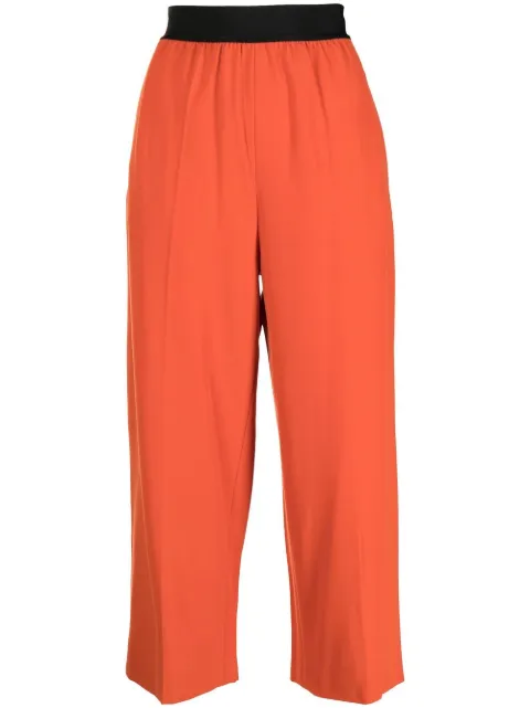 Stella McCartney straight-leg cropped trousers Orange 6400223AU701