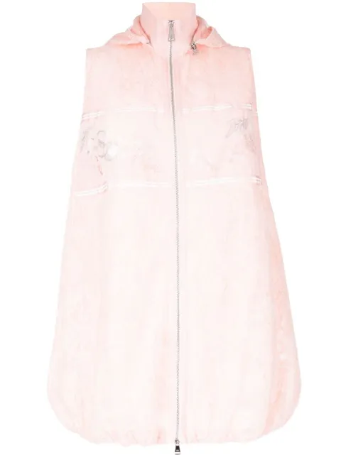 SHIATZY CHEN sleeveless sequin-embroidered lace jacket Pink 123414
