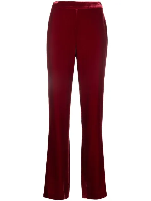 Boutique Moschino velvet high-waisted trousers Red A03066133