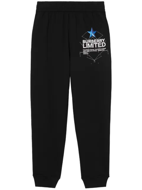 Burberry logo-print cotton track pants Black 8058651