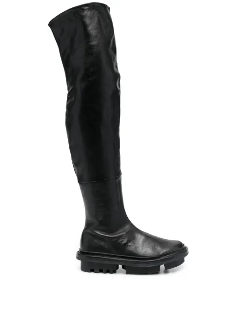 Trippen slip-on thigh-length boots Black STAGEFSATLXP