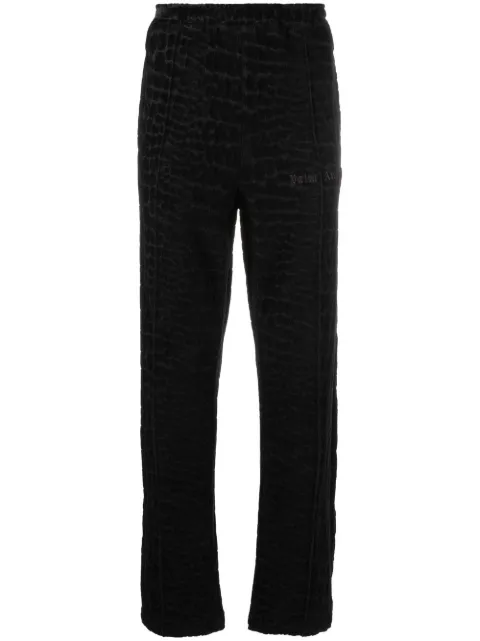 Palm Angels velour-effect track pants Black PMCJ004F22FAB0031001