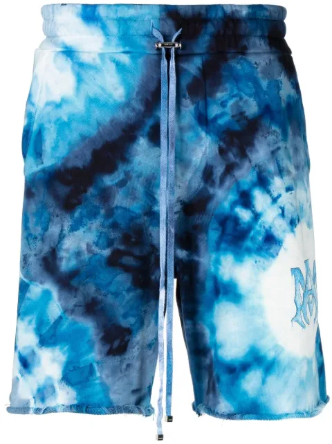 AMIRI tie-dye cotton shorts Blue SS22MJL025