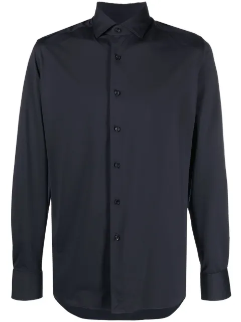 Xacus long-sleeve button-up shirt Blue ACT558ML11460