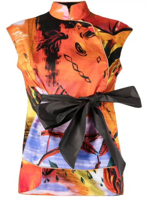 SHIATZY CHEN Circus Collection band-collar top Multicolour 129534