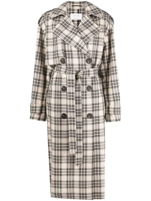 Sportmax check-pattern belted coat Neutrals 21260129600