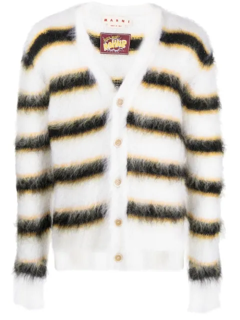 Marni stripe-print cardigan White CDMG0051Q3UFU116