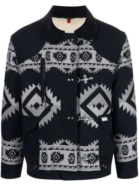 Fay geometric three-pocket jacket Blue NAM12452850UTS
