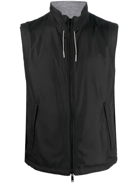 Zegna reversible cashmere gilet Black E7T337110B