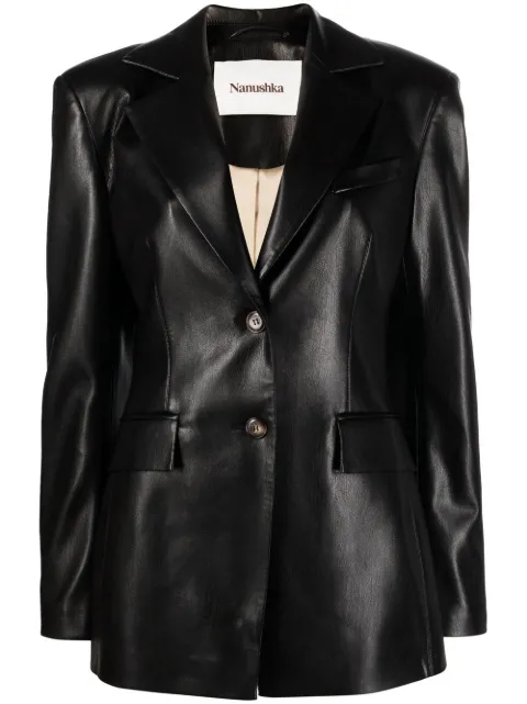 Nanushka Hathi single-breasted blazer Black NW22CROW01899