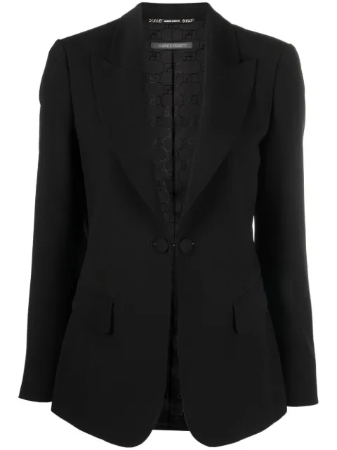 Alberta Ferretti peak-lapel single-breasted blazer Black AEF222U05136618