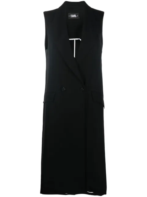 Karl Lagerfeld peak-lapels double-breasted vest Black 225W1403