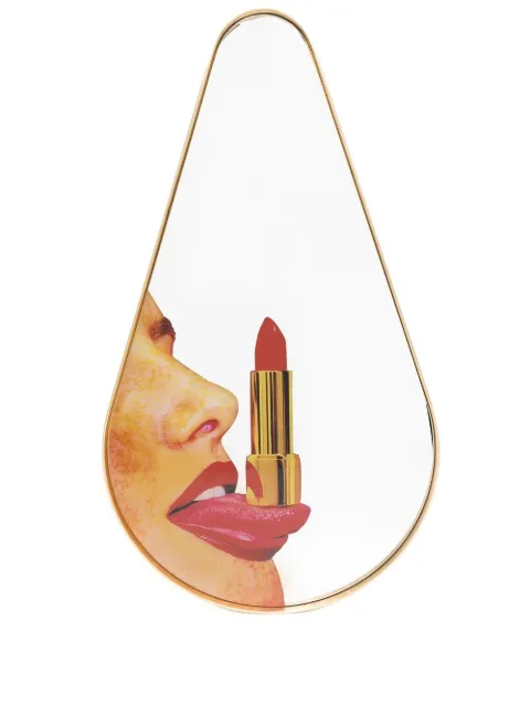 Seletti x TOILETPAPER Pear Tongue mirror Gold 17073