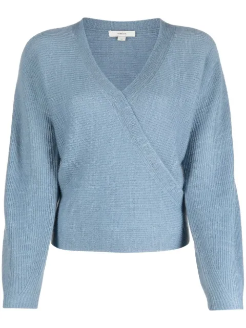 Vince long-sleeve wrap jumper Blue V855979114