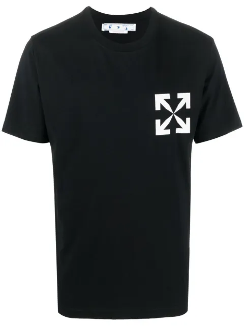 Off-White Arrows-logo organic cotton T-shirt Black OMAA027C99JER0121001