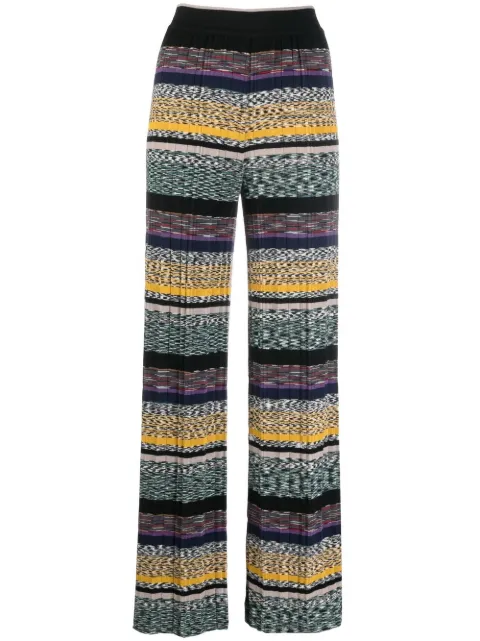Missoni striped knitted trousers Black DS22WI05BK017J