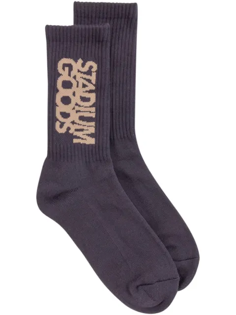 STADIUM GOODS® ribbed logo "Soot" socks Purple SGS0448