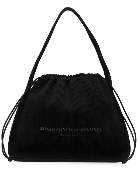 Alexander Wang ribbed knit Ryan bag Black 20422K21T