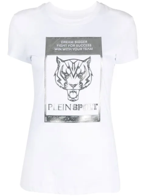 Plein Sport Sexy Pure-fit tiger T-shirt White FABCWTK2675SJY001N