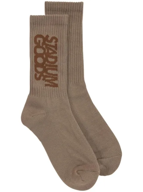 STADIUM GOODS® ribbed logo "Wild Mushroom" socks Brown SGS0446