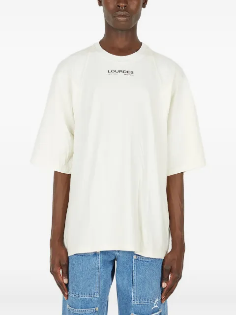 Lourdes city-skyline print T-shirt White LO2SXH02AP