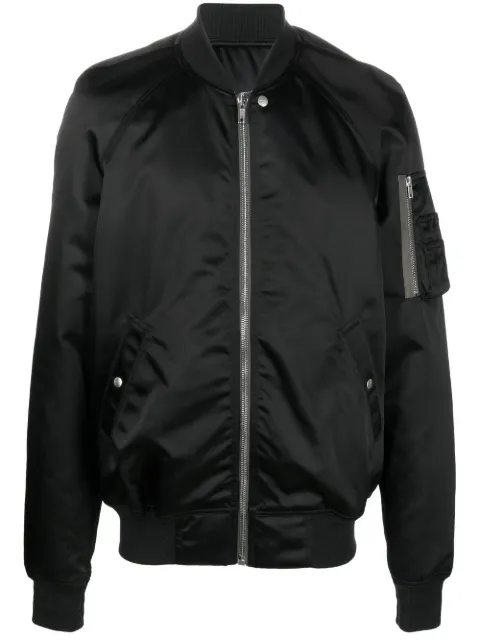 Rick Owens zip-up bomber jacket Black RU02B2793NBR