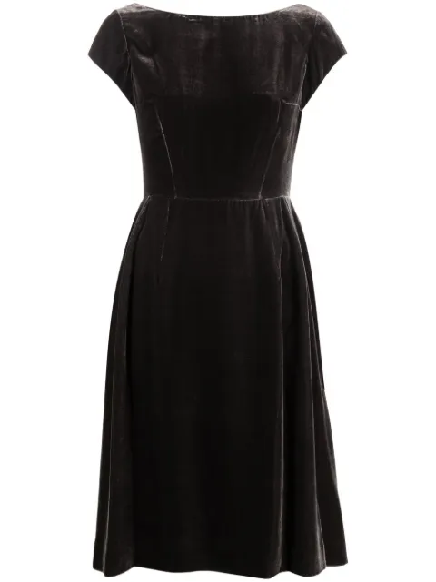 ASPESI cap-sleeve velvet-effect dress Grey 2940A950