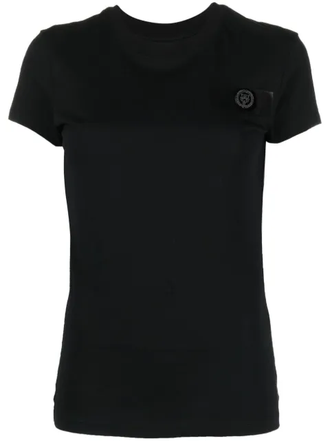 Plein Sport logo-print T-shirt Black AABCWTK2700SJY001N