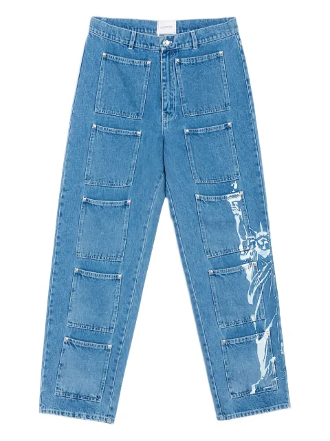 Lourdes patch-pocket jeans Blue LO2SMT02AP