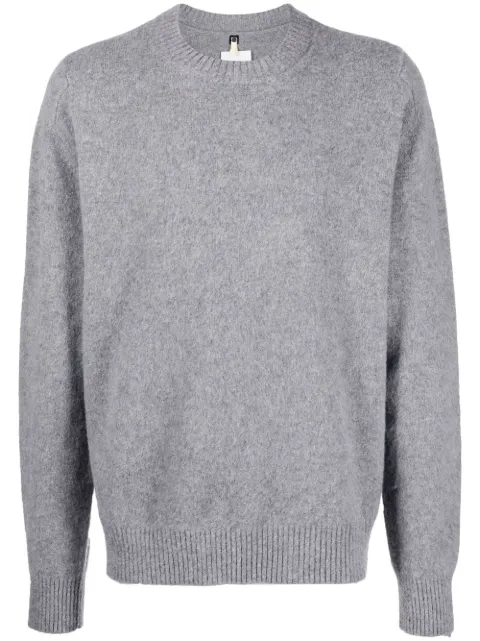 OAMC intarsia-knit logo wool=blend jumper Grey 22A28OAK09FLTOA007020
