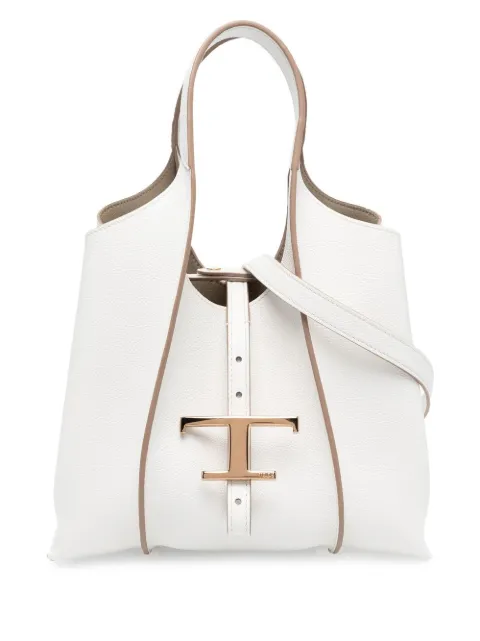 Tod's Timeless logo charm tote bag White XBWTSBA9100Q8E